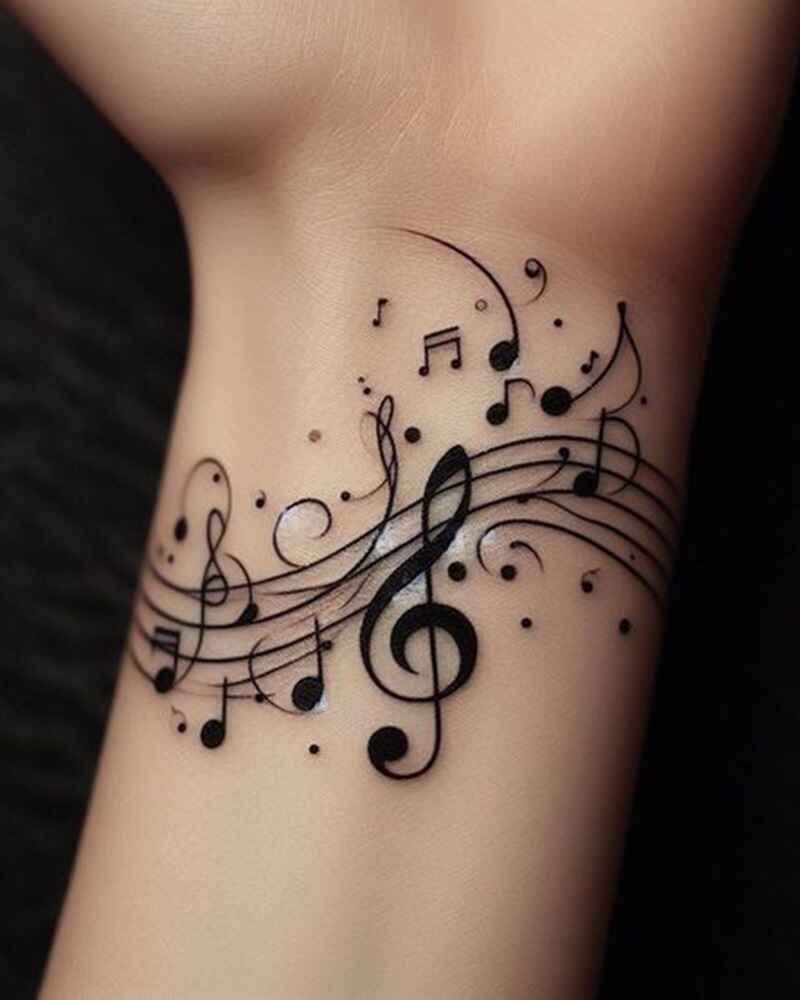 Music-note-tattoos-on-wrist-simple-tattoos-for-girls