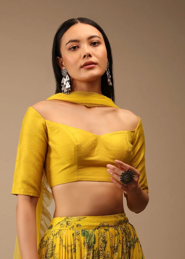 Off shoulder lime blouse