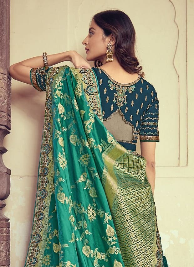 Royal blue jharokha cut out