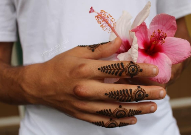 Royal finger mehndi design men