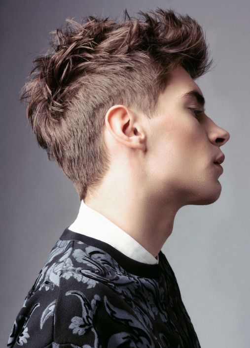 Short faux hawk hairstyle