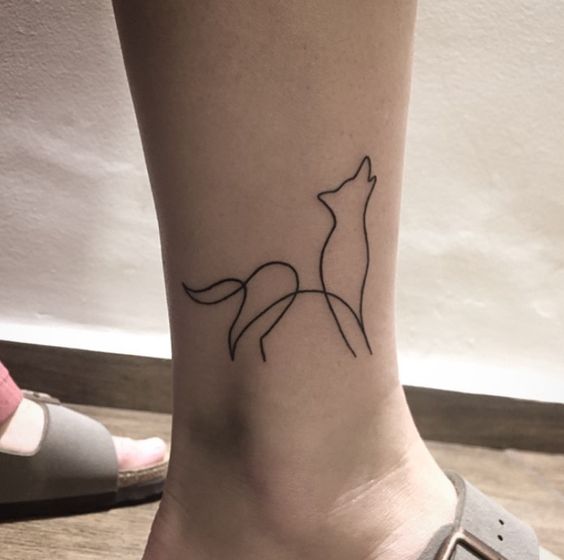 Simple ankle tattoo