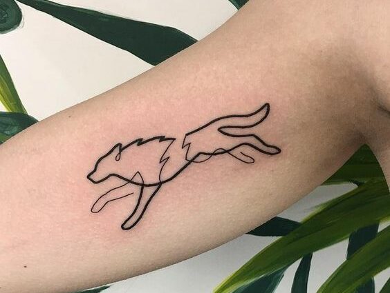 Single line tattoo