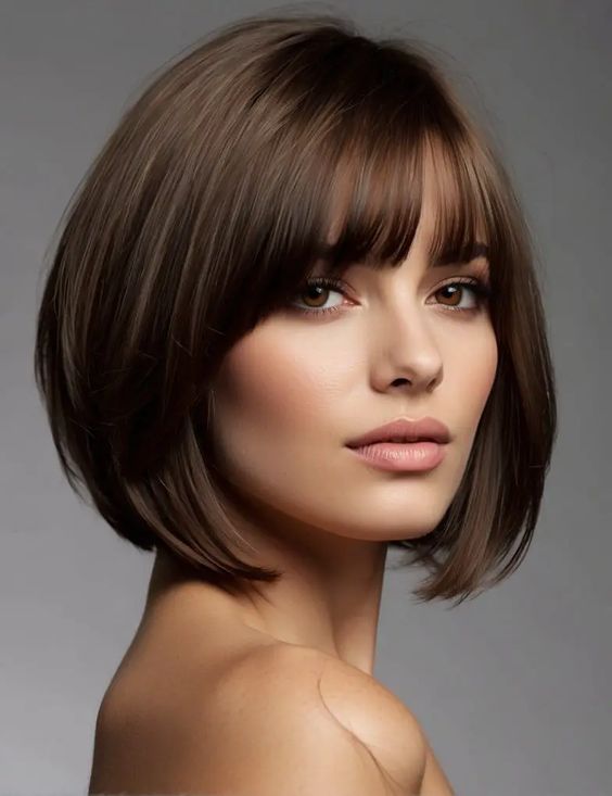 Straight Bangs Bob