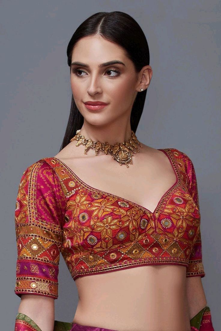 Sweetheart neck with shisha embroidery