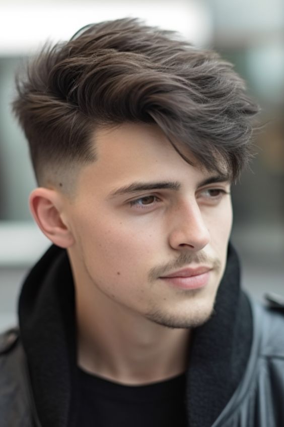 Textured fringe new hairstyle side cut
