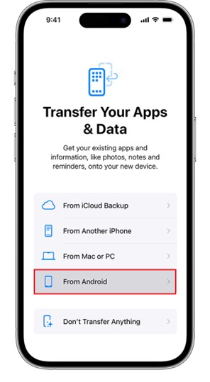Transfer you apps and data