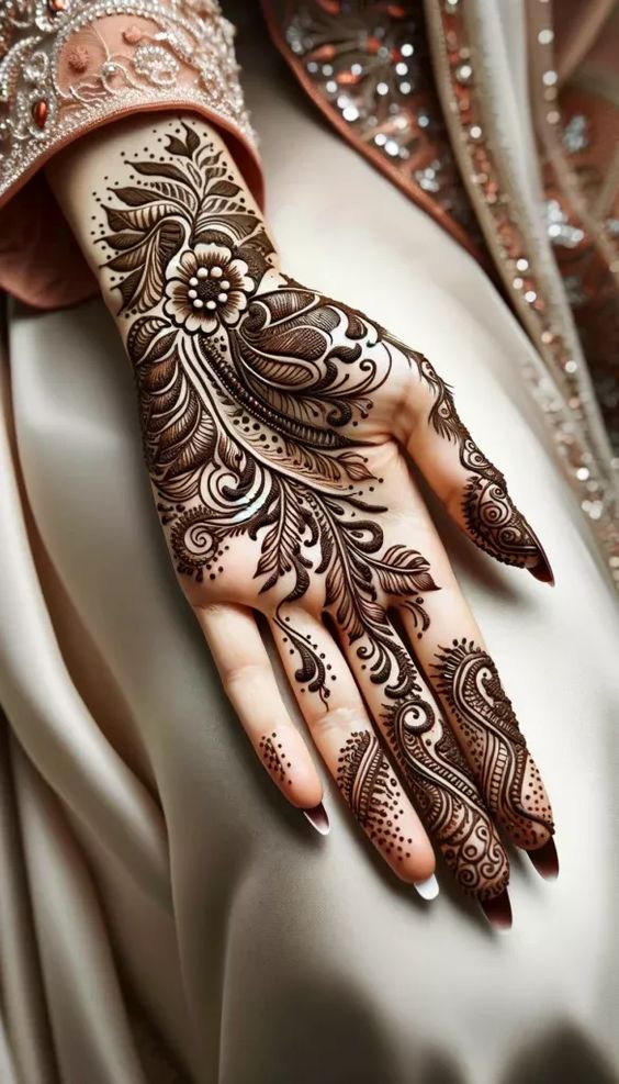 Unique Arabic mehndi design