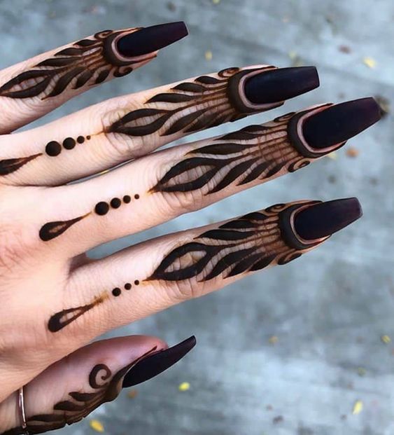 arabic finger mehndi design