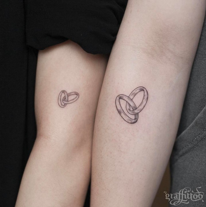 couple ring tattoos