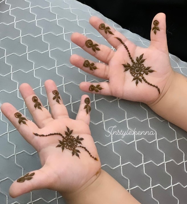 cute mehndi designs for kids