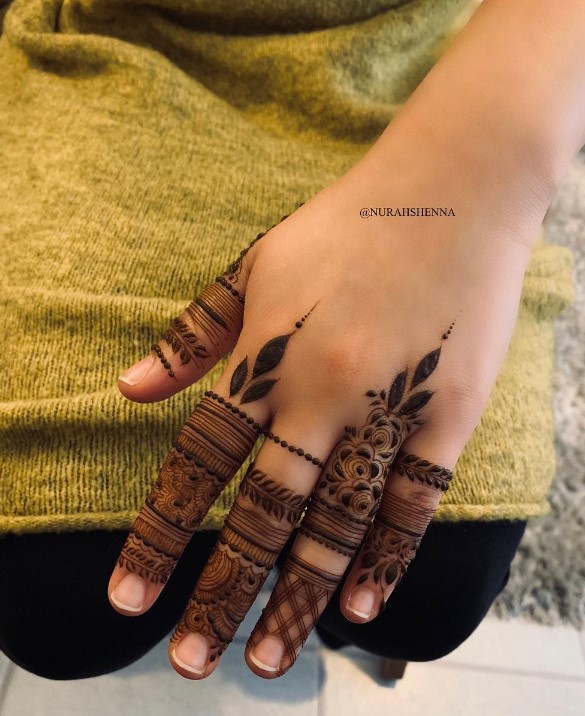 finger mehndi design easy and beautiful