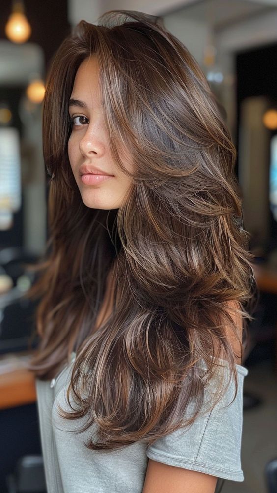 front layered haircuts for long hair