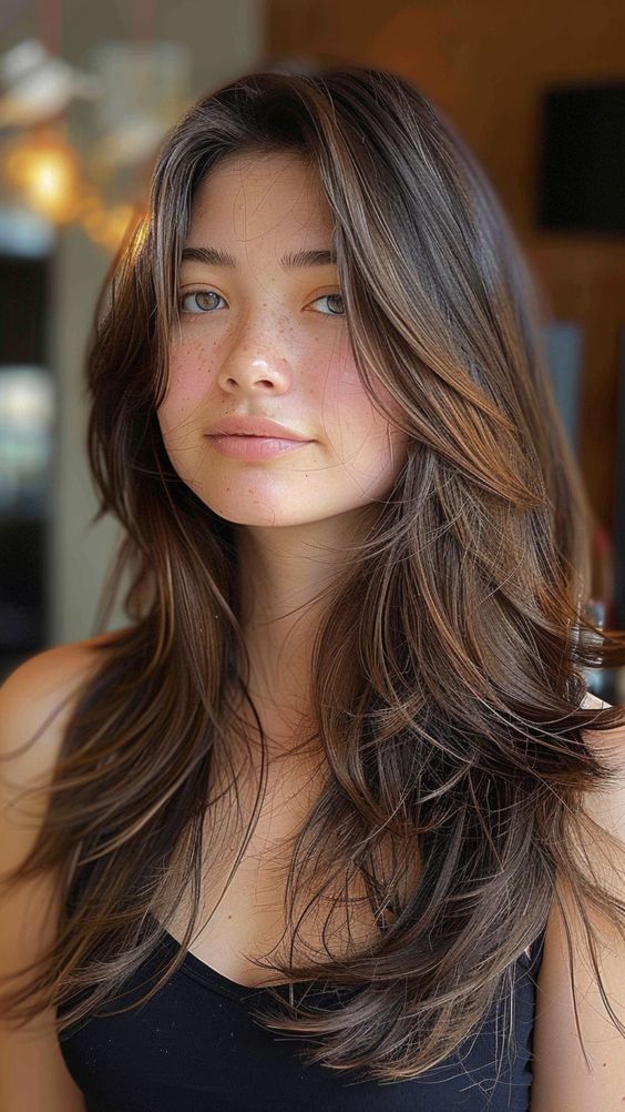 long layered hair
