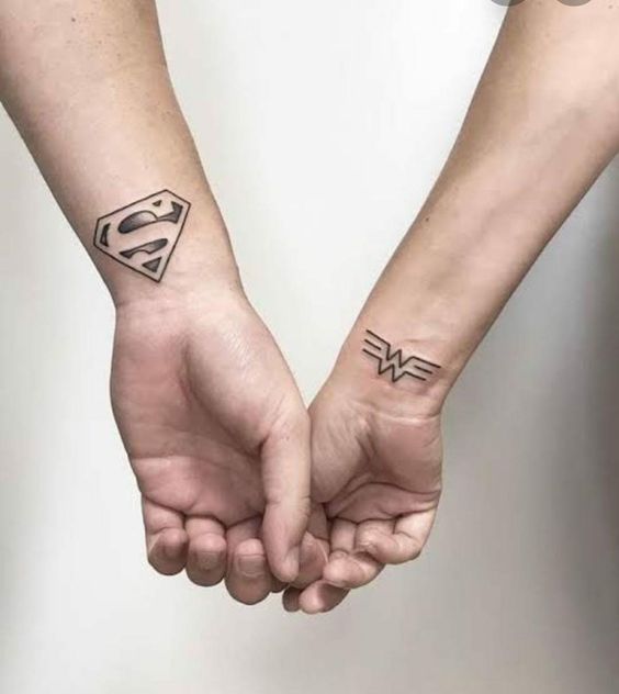 superman wonder woman tattoos
