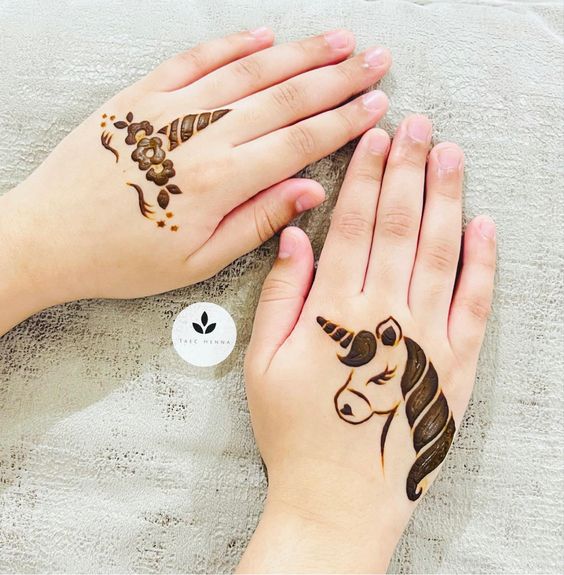Easy And Simple Mehndi Designs For Kids