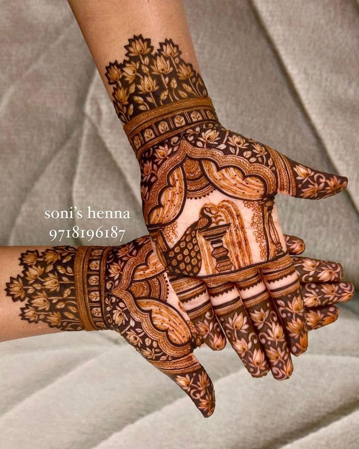 wedding mehndi with intricate detailing