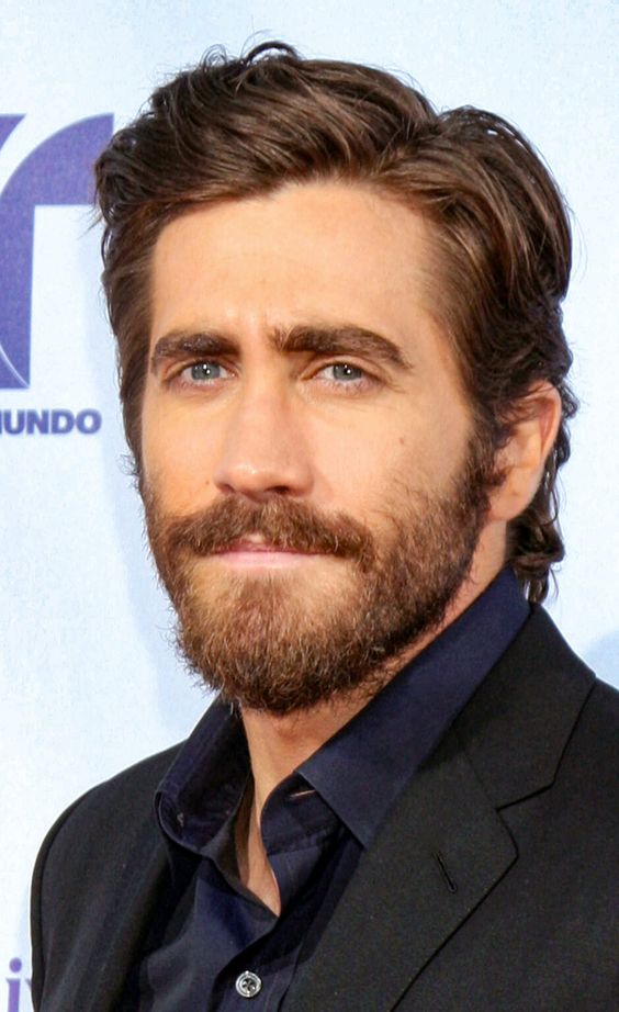 Classic side part haircut with beard