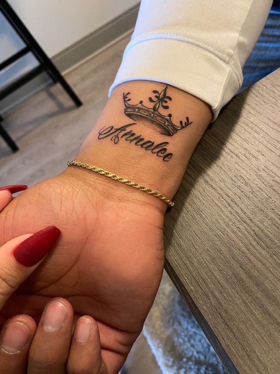 Crown name tattoos