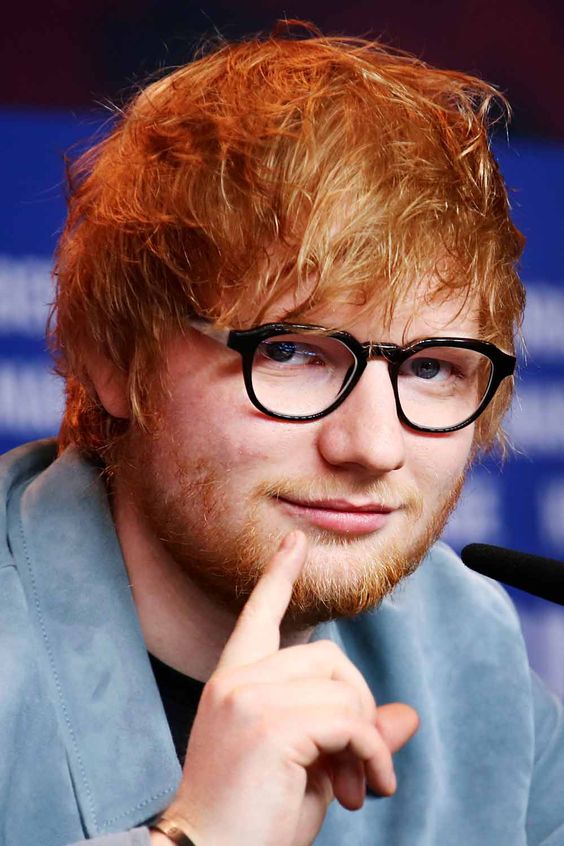 Ed Sheeran round face hairstyle