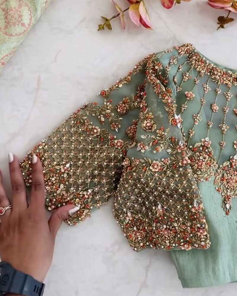Embellished-marriage-bridal-maggam-work-blouse-designs