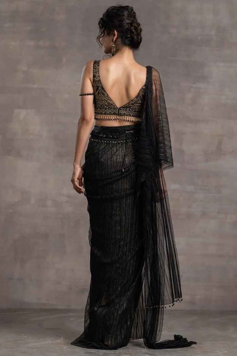 Fringe-embellished-back-sexy-blouse-design