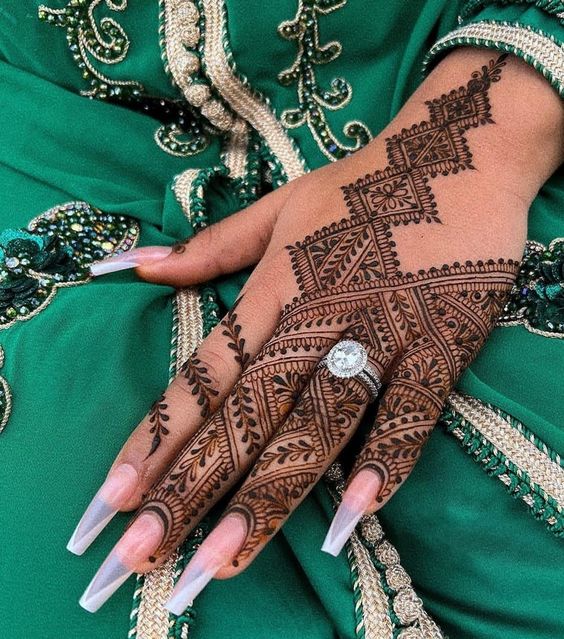 Geometric henna designs