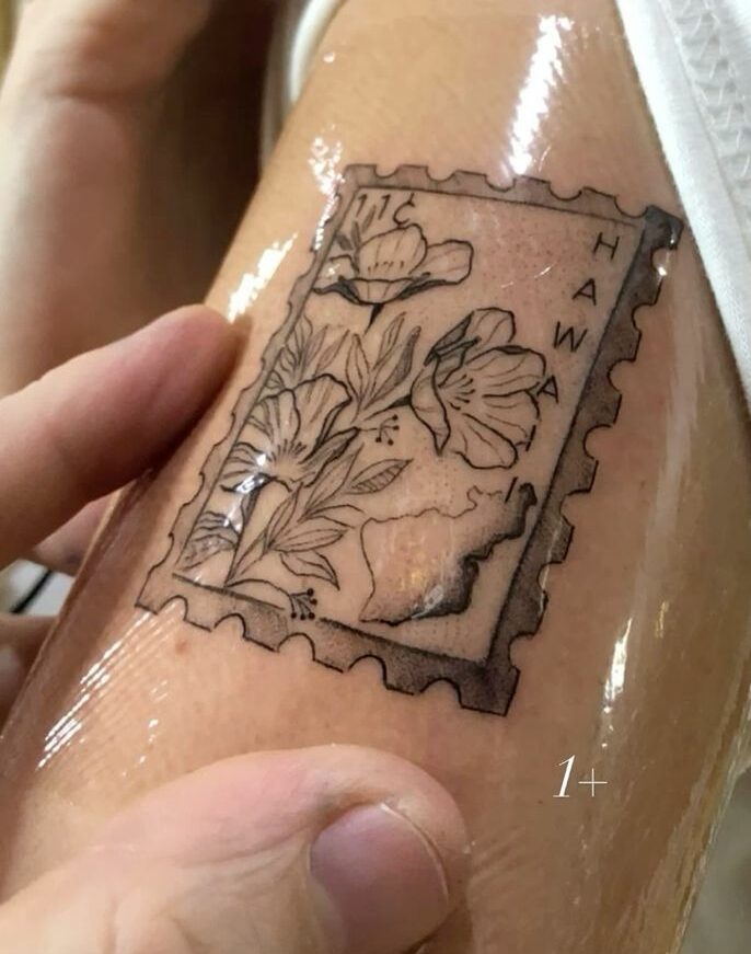 Gorgeous postcard tattoo