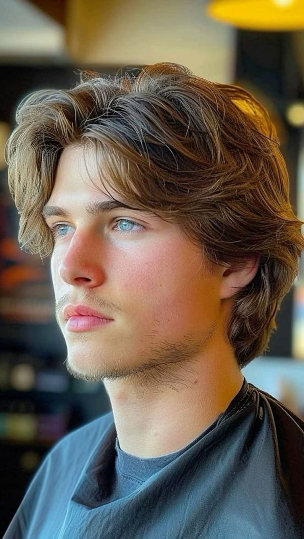 Medium textured hair for men