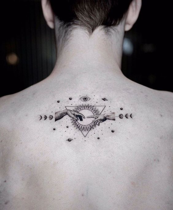 Modern art tattoo design