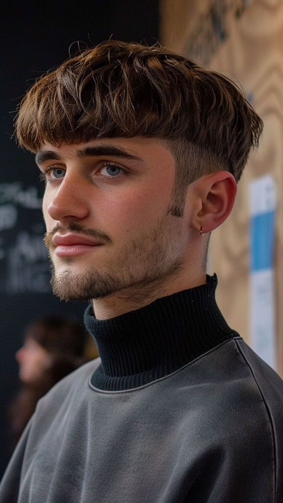 Modern bowl cut with fade