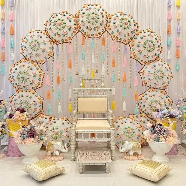 Pastel hue stage decor