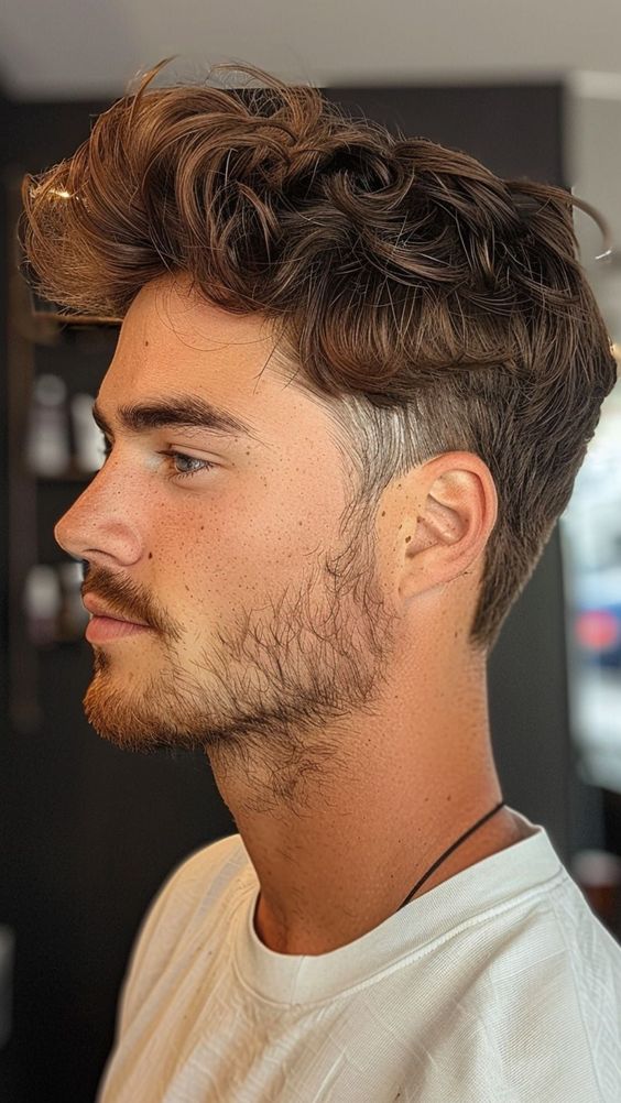 Quiff with low fade
