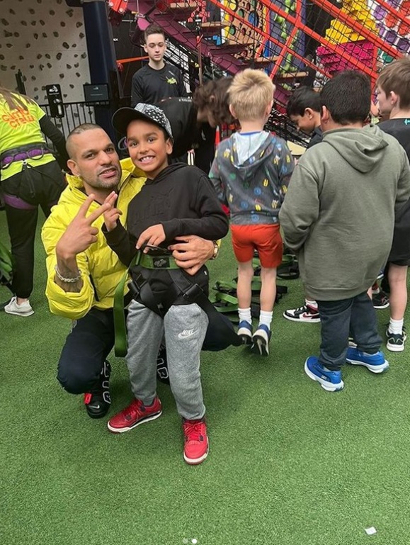 Shikhar Dhawan with Zoravar