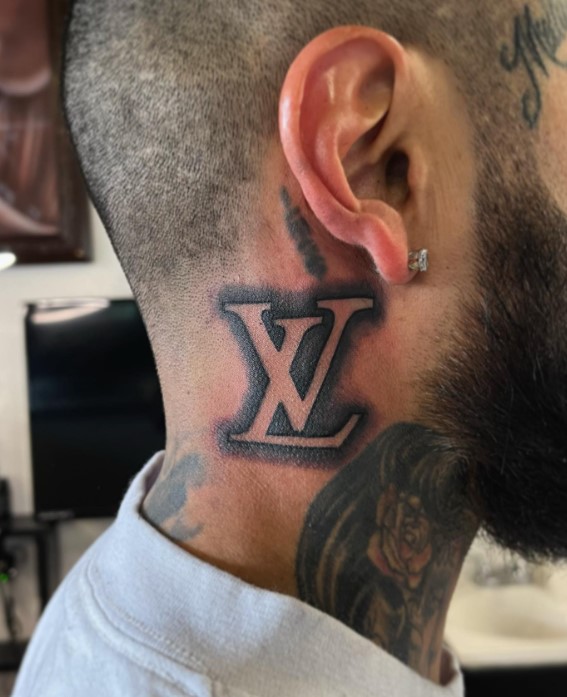 Side neck tattoos male