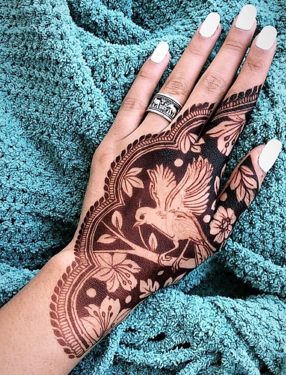 back hand mehndi easy