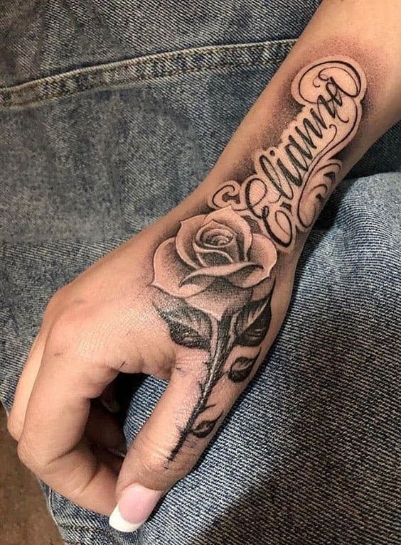 name tattoos on arm 