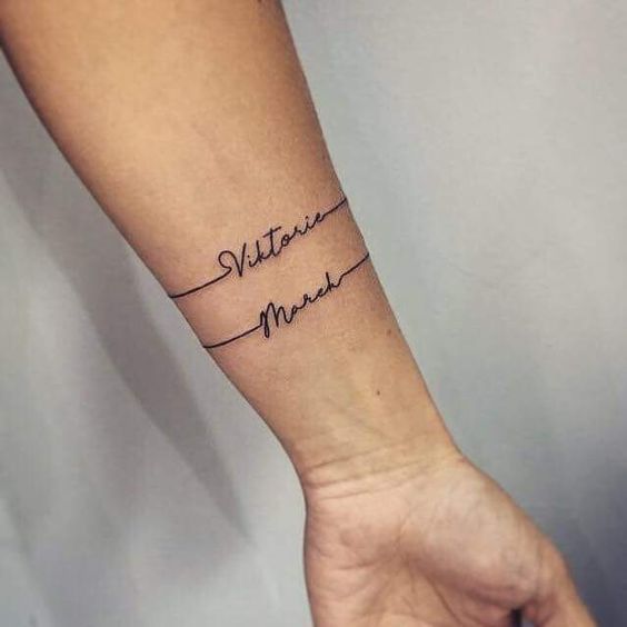 name tattoos on wrist