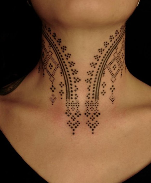 neck tattoos female