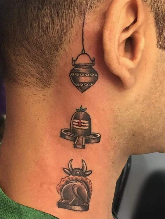 neck tattoo men mahadev