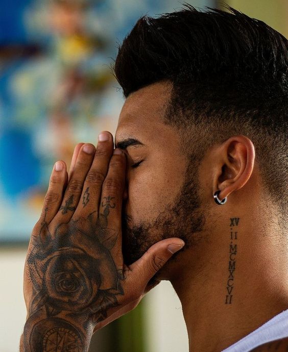 single line tattoos men