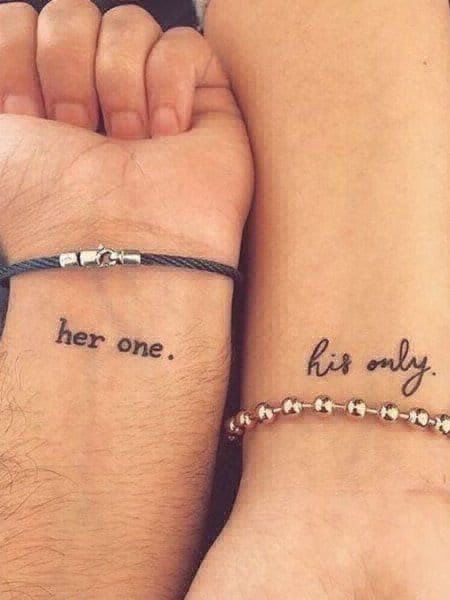soulmate matching couple tattoos ideas