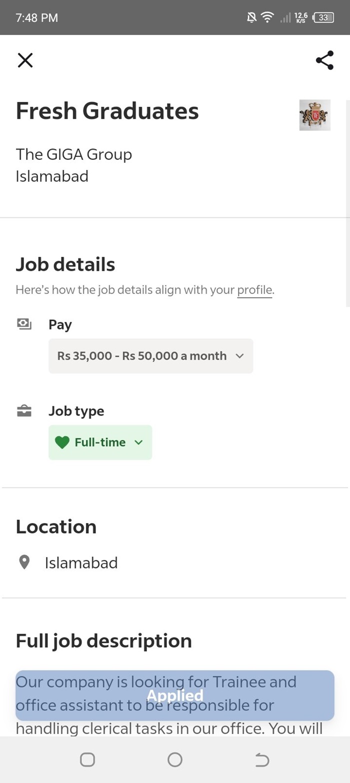 Job in pakistan