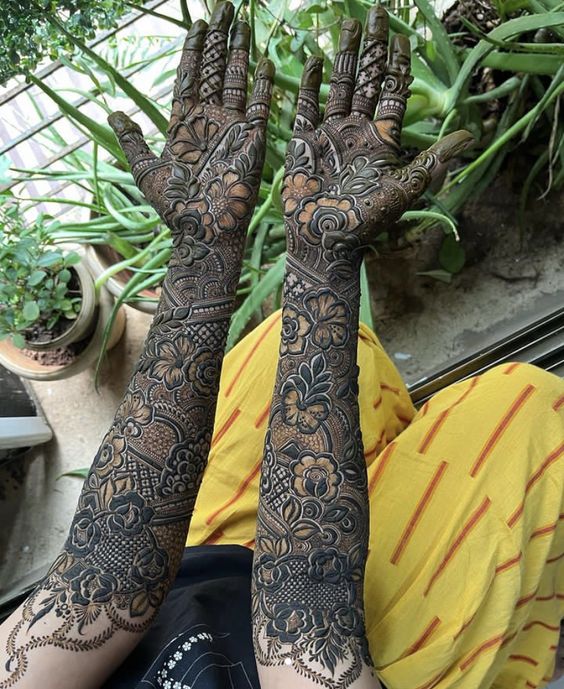 arabic mehndi design on full hand