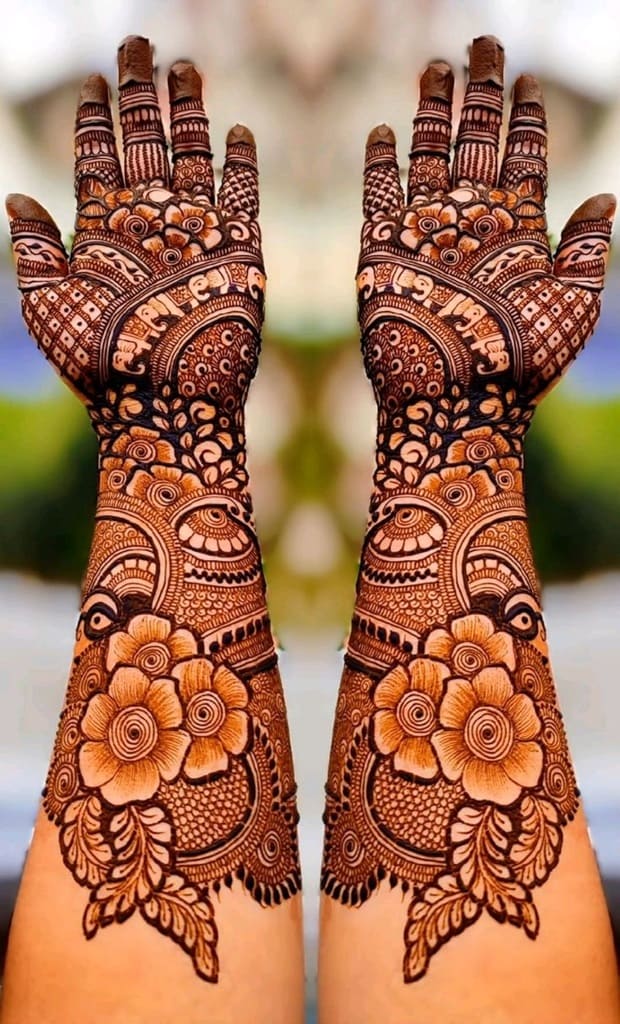 bridal full hand arabic mehndi design (1)