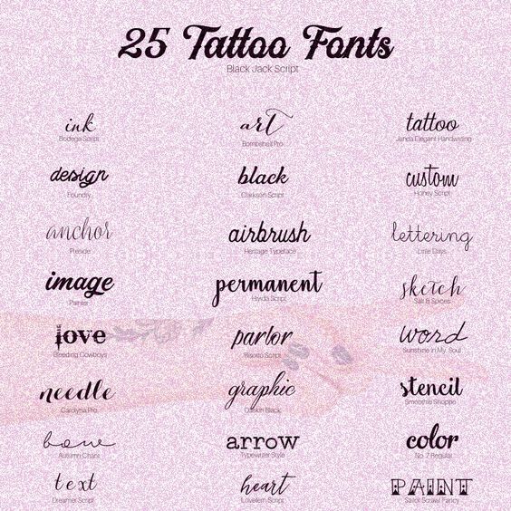 name tattoo fonts