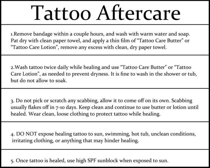 tattoo aftercare
