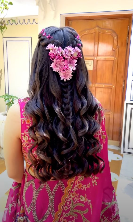 Braid and open hair combo