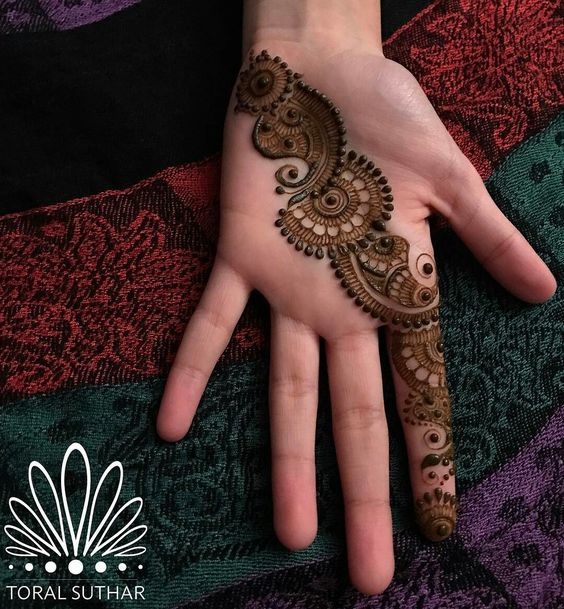 Finger Arabic mehndi design for eid
