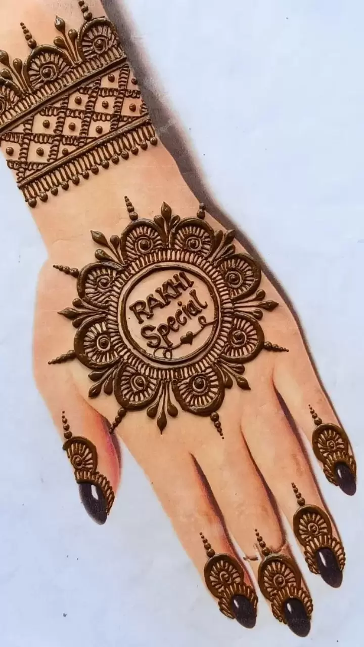 Rakhi special mehndi design